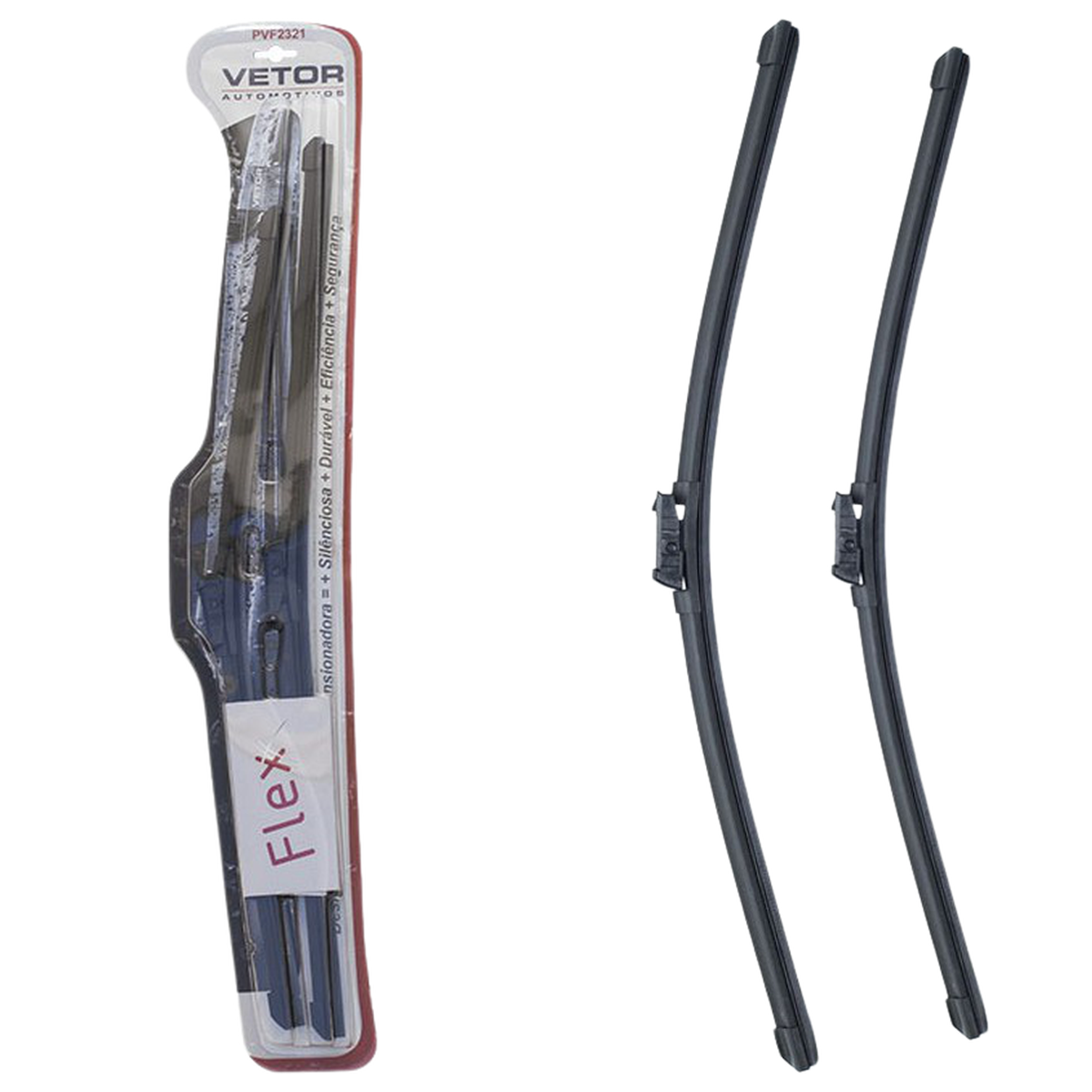 Par Palheta Flex Específica Dianteira 23" e 21" para Land Rover Range Rover Evoque - Vetor - Pvf2321