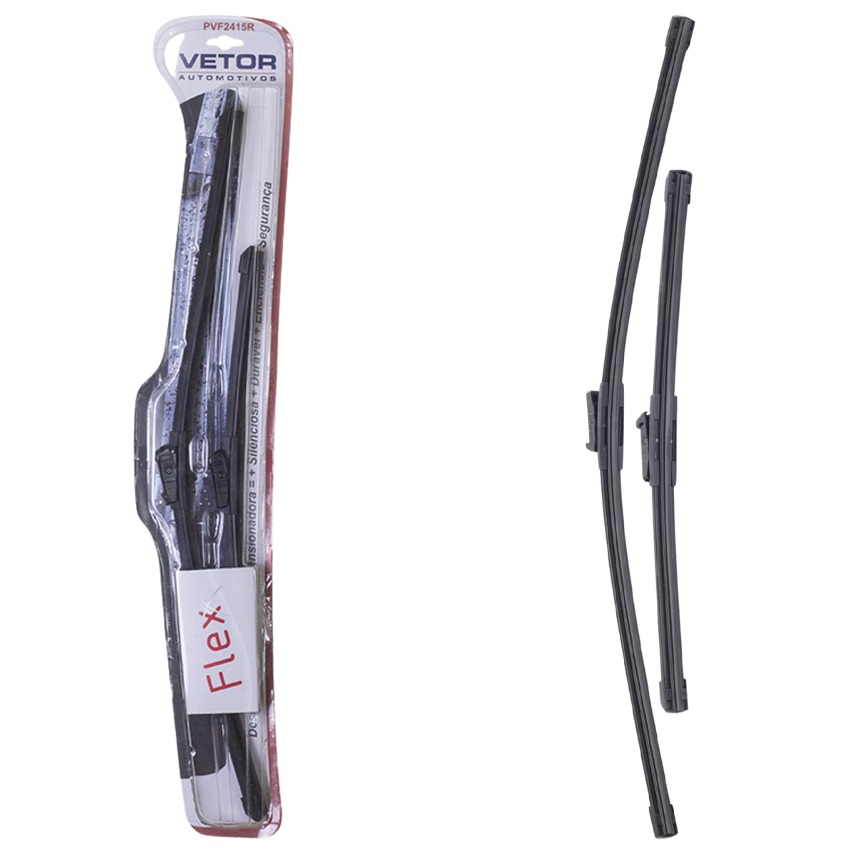 Par Palheta Flex Específica Dianteira 24" e 15" para Ford Ranger - Vetor - Pvf2415R