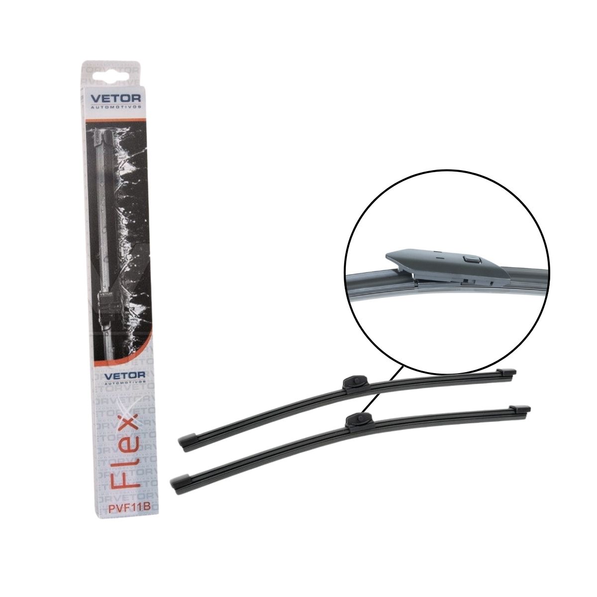 Par Palheta Flex Específica Dianteira 24" e 16" - Vetor - Pvf2416M