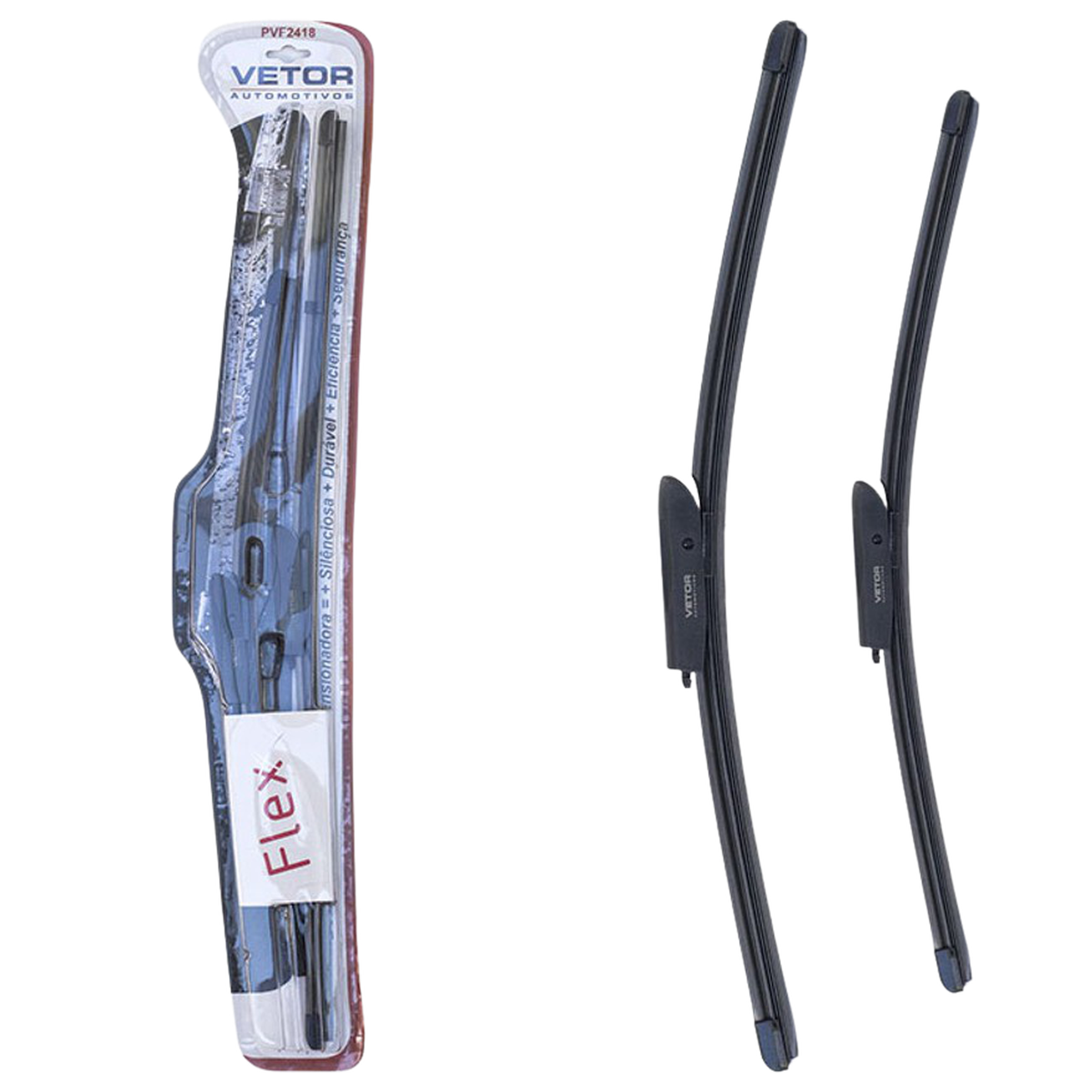 Par Palheta Flex Específica Dianteira 24" e 18" para Renault Symbol - Vetor - Pvf2418