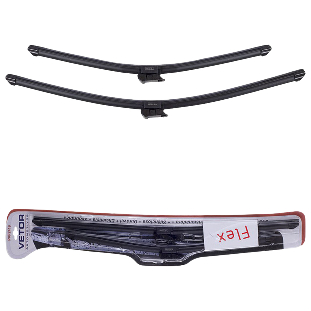 Par Palheta Flex Específica Dianteira 24" e 19" - Vetor - Pvf2419