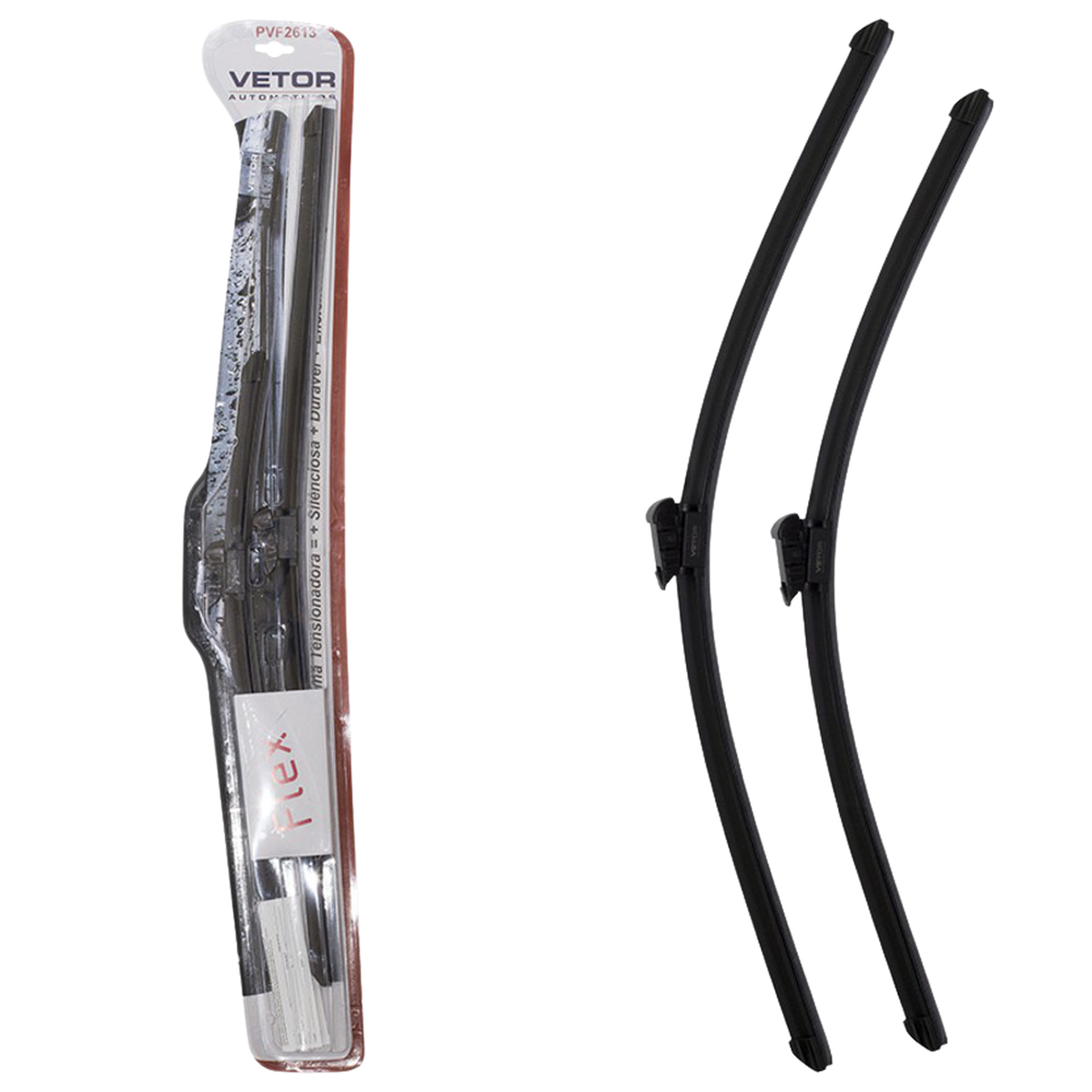 Par Palheta Flex Específica Dianteira 26" e 13" para Honda FIT - Vetor - Pvf2613