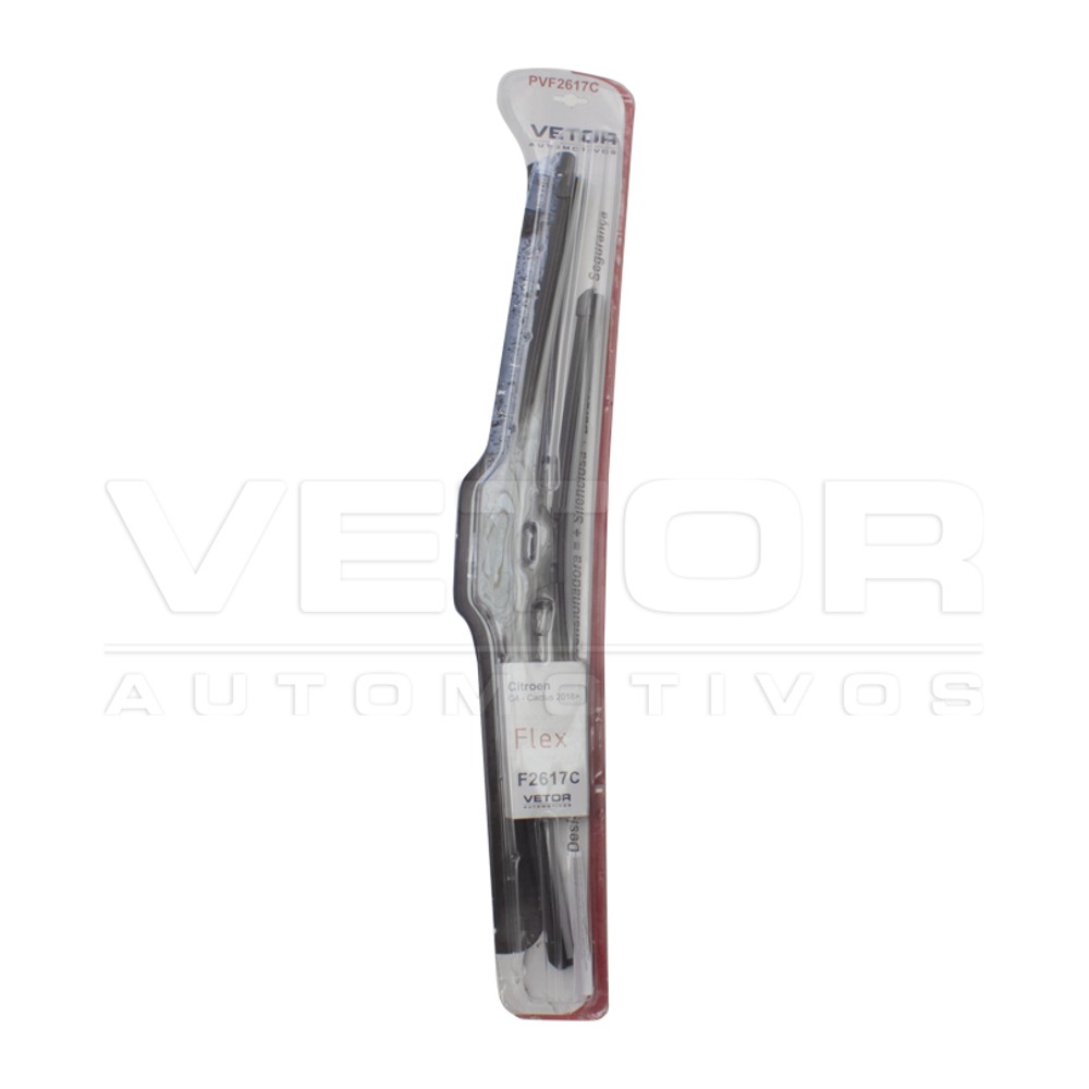 Par Palheta Flex Específica Dianteira 26" e 17" para Citroen C4 Cactus - Vetor - Pvf2617C