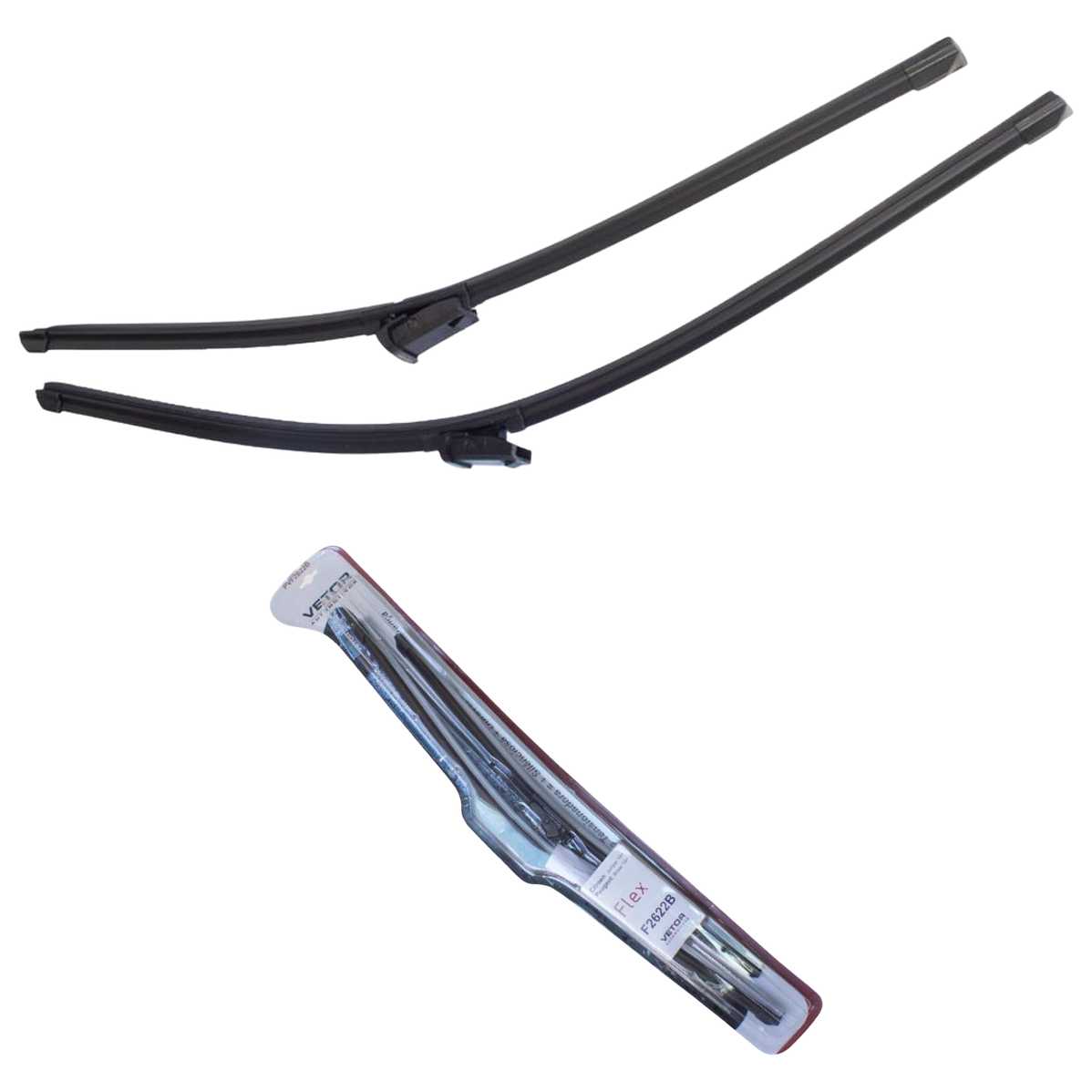 Par Palheta Flex Específica Dianteira 26" e 22" para Mercedes-Benz GLE 350 e GLE 400 - Vetor - Pvf2622B
