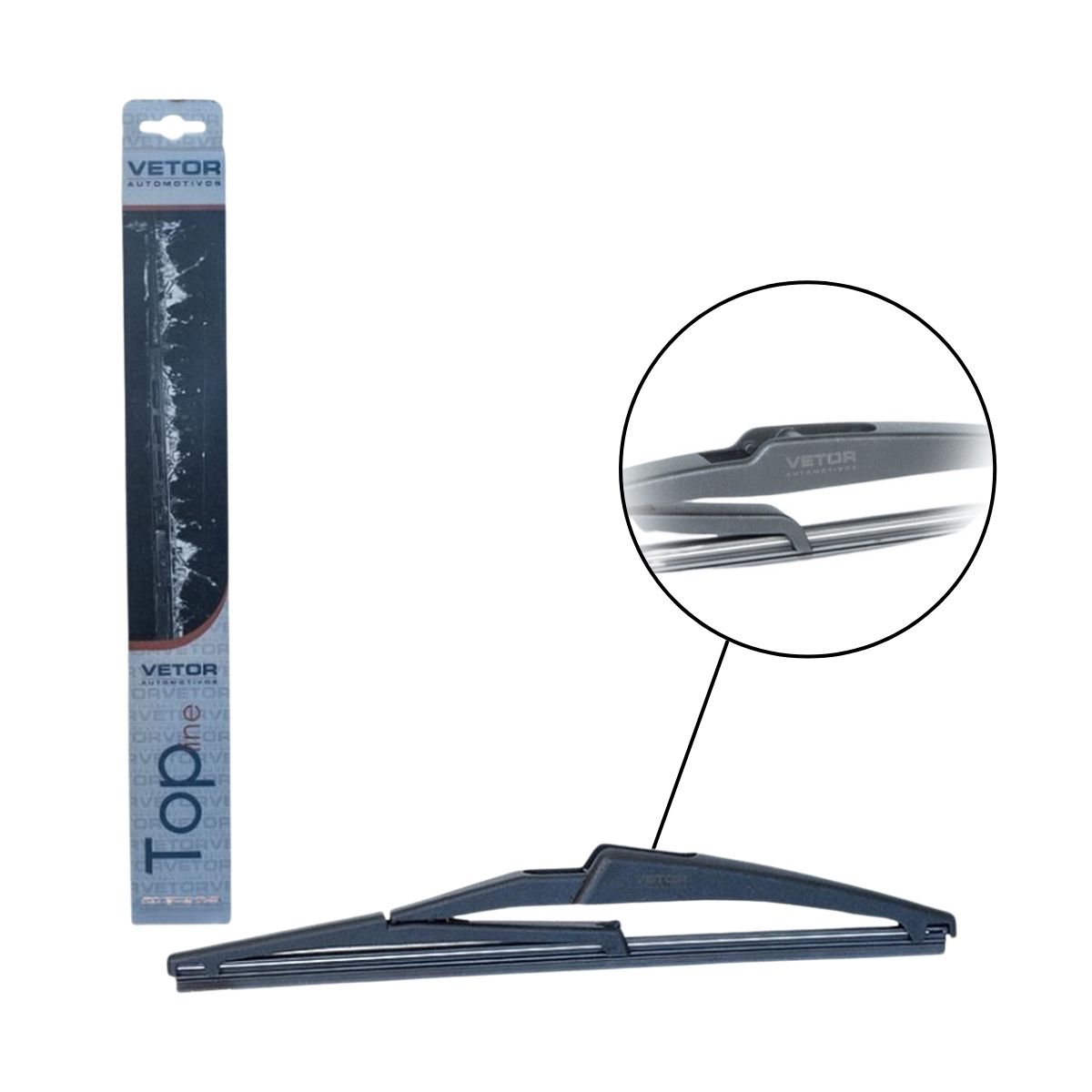 Palheta Top Line Traseira 10" para Chevrolet Cruze e Hyundai Creta - Vetor - Pvt10G