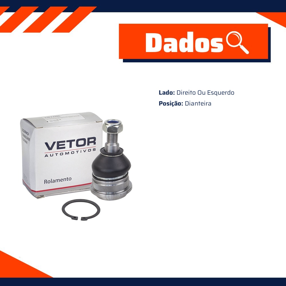 Pivô Dianteiro Inferior Direito ou Esquerdo - Vetor - Vtp099