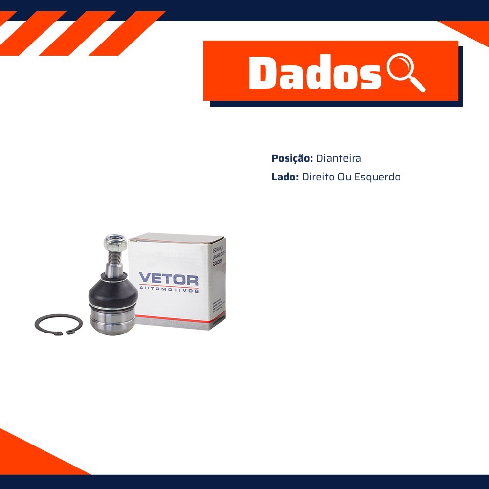 Pivo Dianteiro Inferior Direito ou Esquerdo para Mitsubishi Pajero Tr4 - Vetor - Vtp119