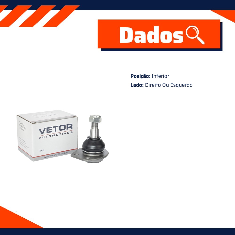 Pivo Inferior para Fiat Ducato - Vetor - Vtp040