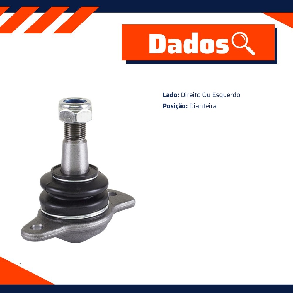 Pivo Inferior Direito ou Esquerdo para Chevrolet Space Van e Renault Trafic - Vetor - Vtp029