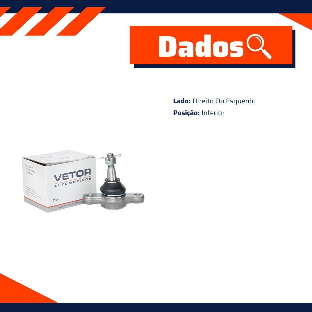 Pivo Inferior para Hyundai Azera e Sonata - Vetor - Vtp095