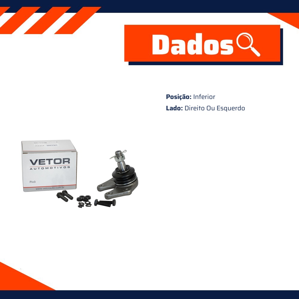 Pivo Inferior para KIA Sportage - Vetor - Vtp231