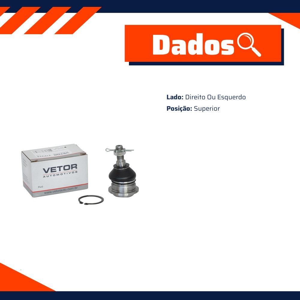 Pivo Superior para KIA Mohave - Vetor - Vtp224