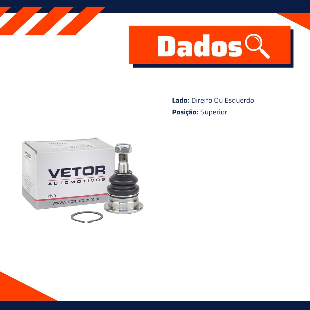 Pivo Superior para Toyota Hilux e Hilux SW4 - Vetor - Vtp142