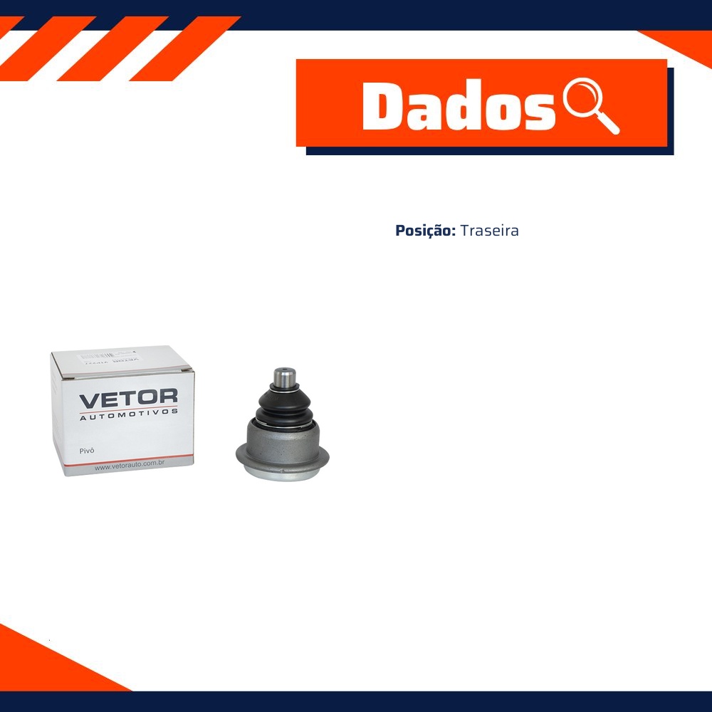Pivo Superior Traseiro para Jeep Cherokee - Vetor - Vtp227