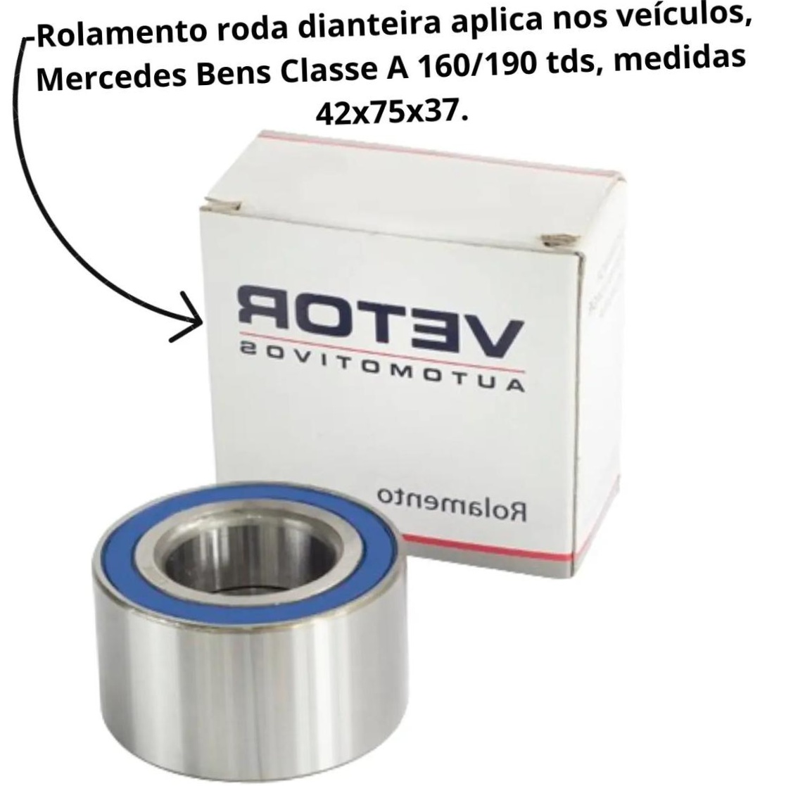 Rolamento da Roda Dianteira para Mercedes-Benz A 160 e A 190 - Vetor - 427537