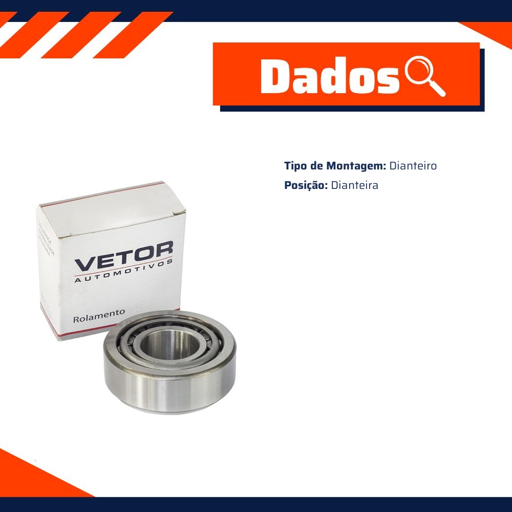 Rolamento da Roda Dianteira Ford F-250 e Hyundai H 100 - Vetor - 102949/10