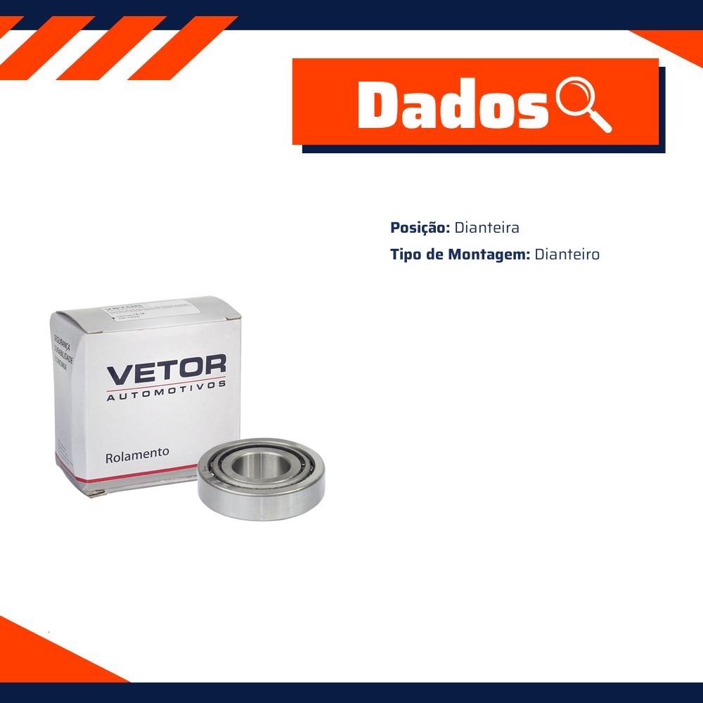 Rolamento da Roda Dianteira para Kia Besta - Vetor - 15578/20
