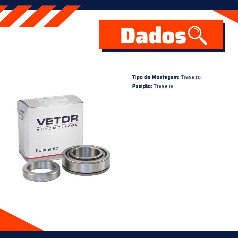 Rolamento da Roda Traseira para Nissan Frontier - Vetor - 497/460L