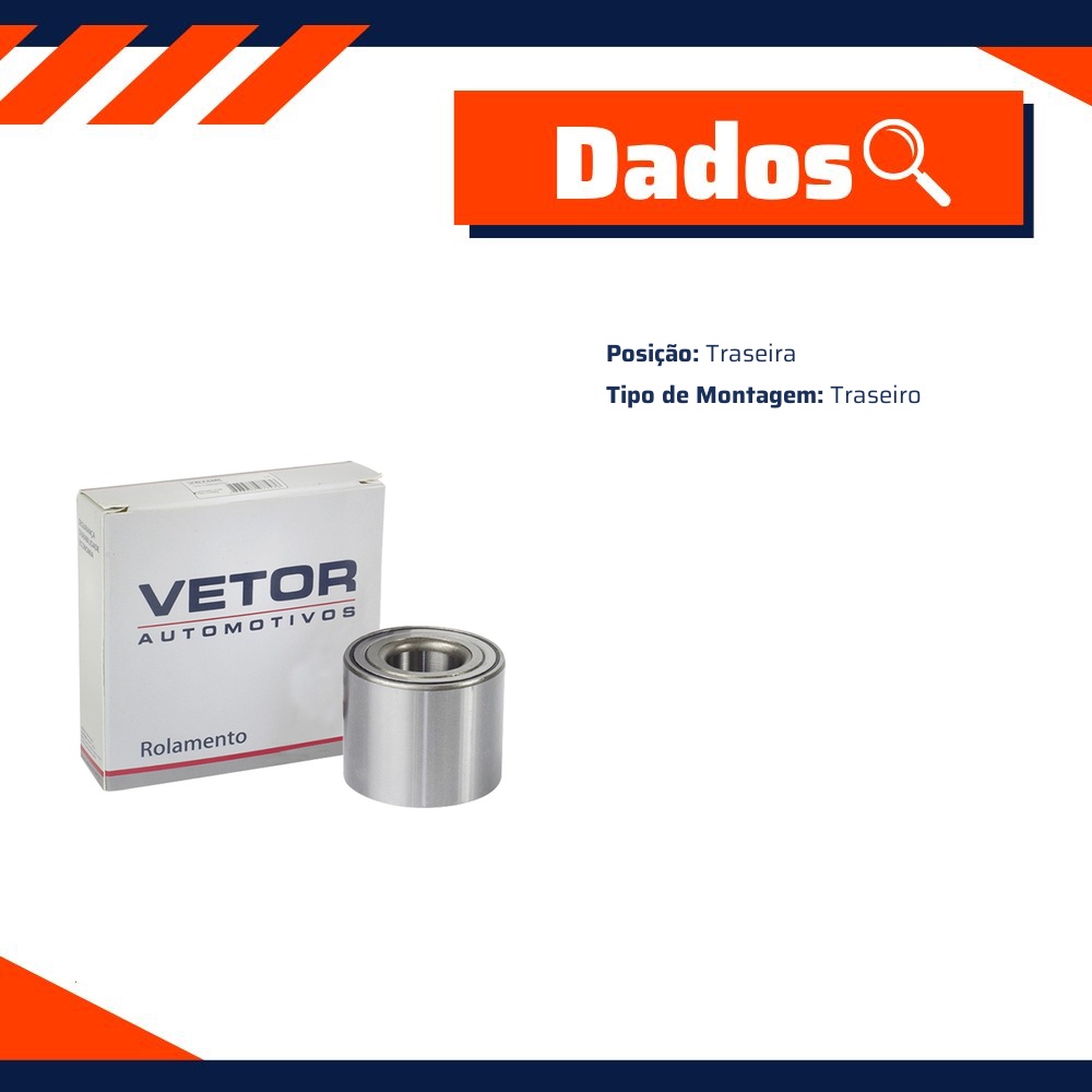 Rolamento da Roda Traseira - Vetor - 40858