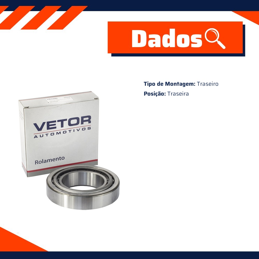 Rolamento da Roda Traseira para Mercedes-Benz LAP 321 e LP 321 - Vetor - 32216