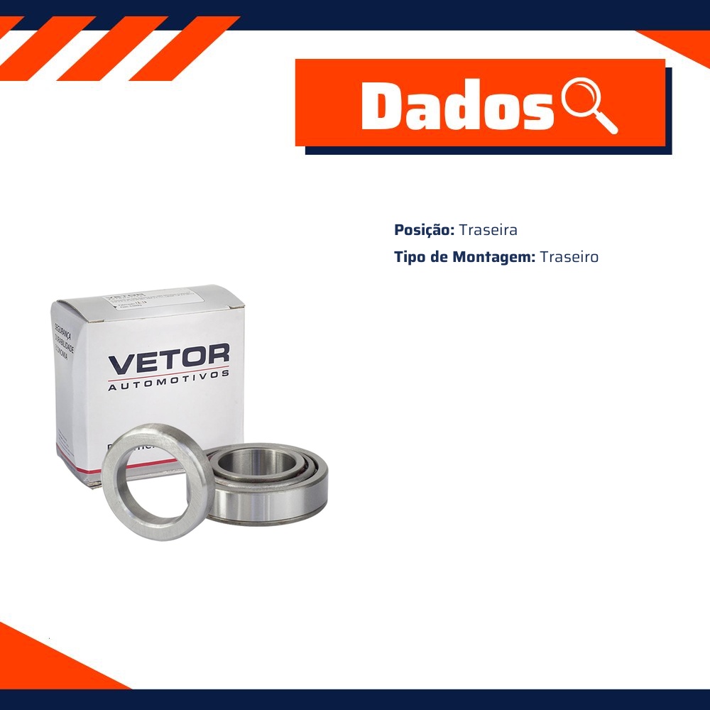Rolamento da Roda Traseira - Vetor - 298/261L