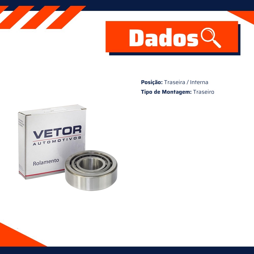 Rolamento da Roda Traseira Interna - Vetor - 33109