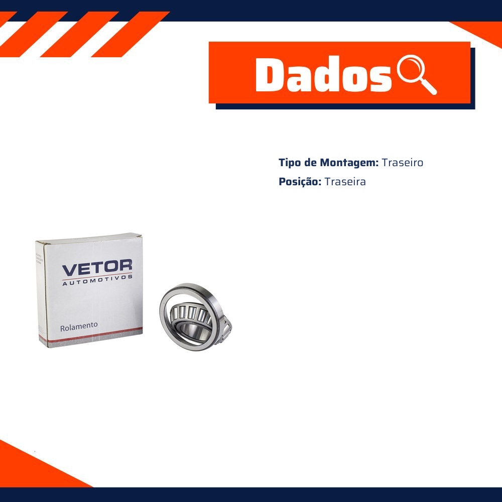 Rolamento do Diferencial Traseiro para Land Rover Discovery - Vetor - 999685/23