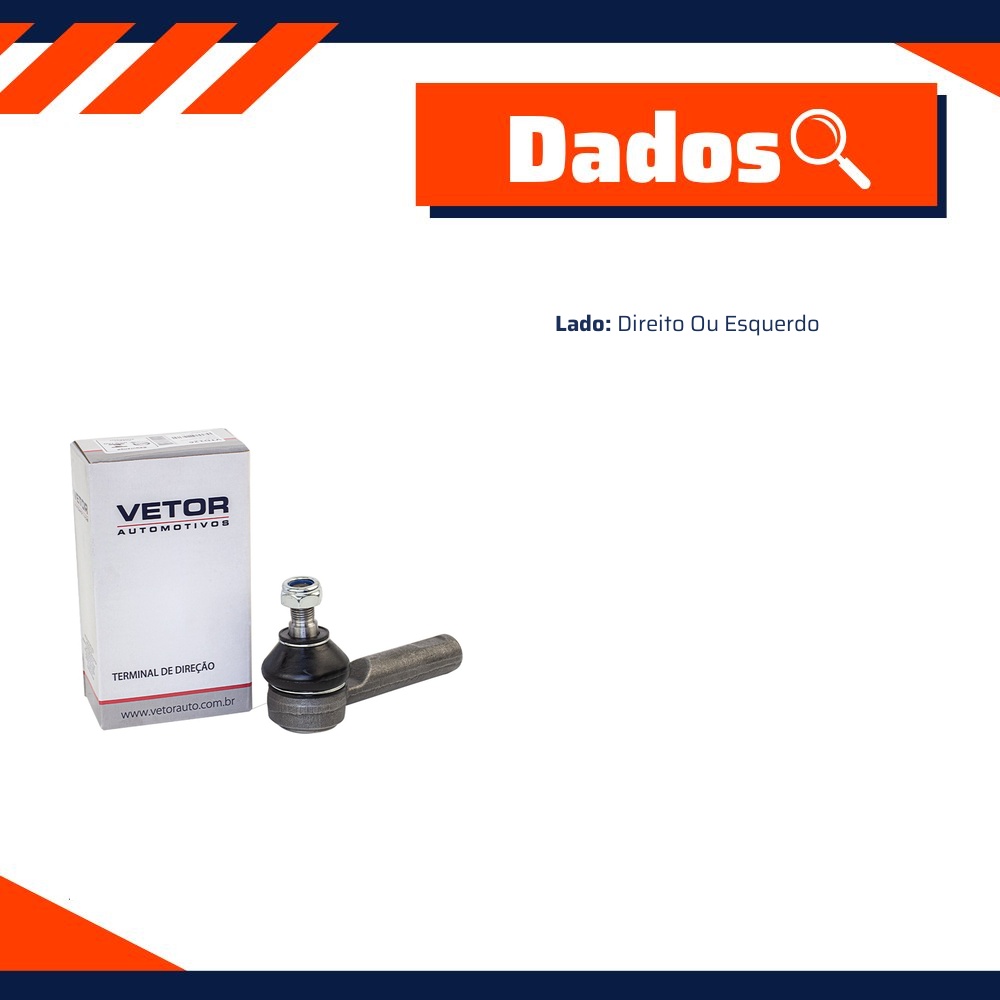 Terminal de Direção Direito ou Esquerdo para KIA Bongo - Vetor - Vtd126