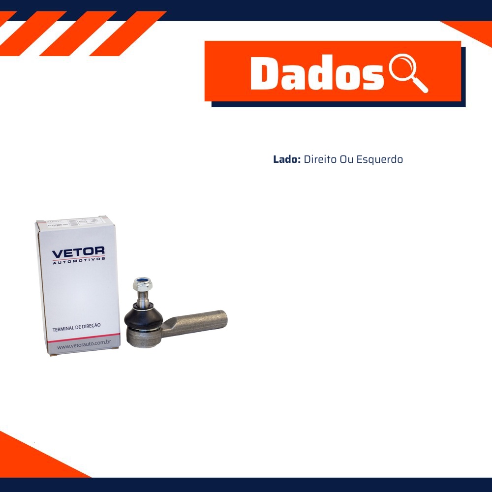 Terminal de Direção Direito ou Esquerdo para Nissan Sentra - Vetor - Vtd217