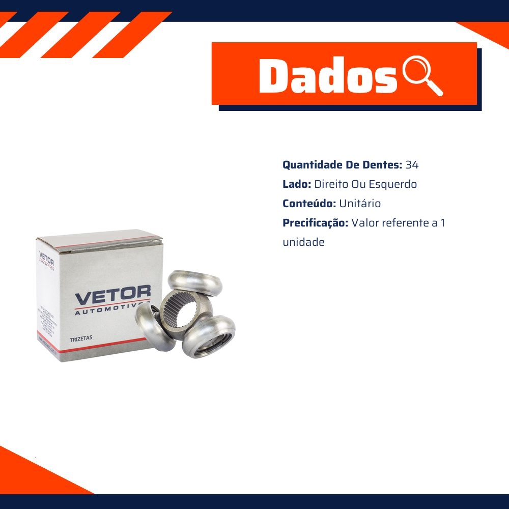 Trizeta Direita ou Esquerda para AUDI Q3 - Vetor - Vt9027