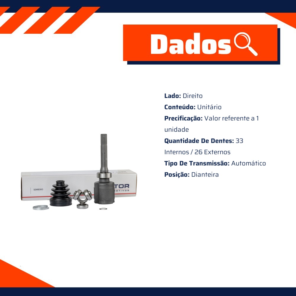 Tulipa Direira Câmbio Automático para Renault Captur e Duster - Vetor - Vt5810
