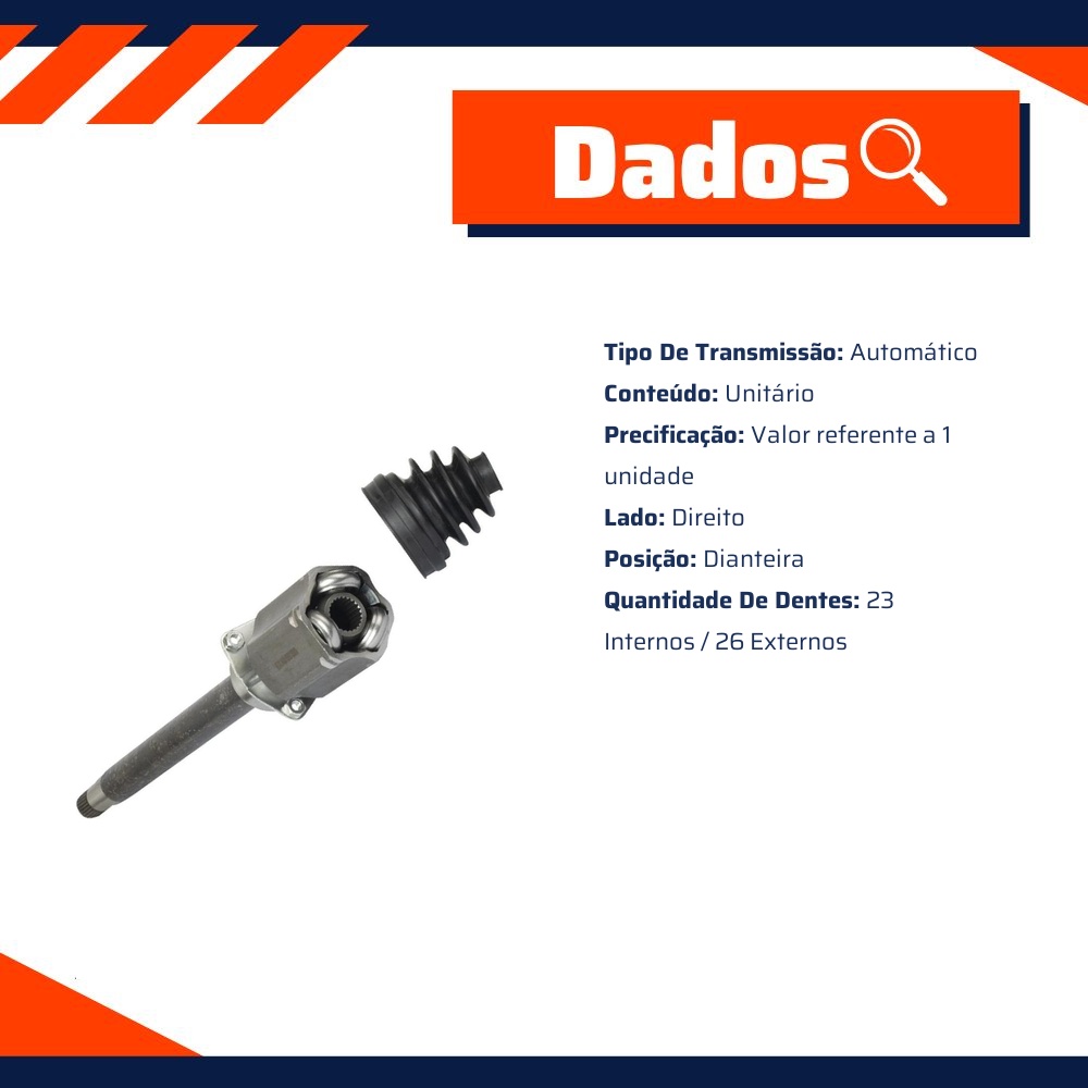 Tulipa Direita Câmbio Automático para Fiat Toro e JEEP Renegade - Vetor - Vt5407