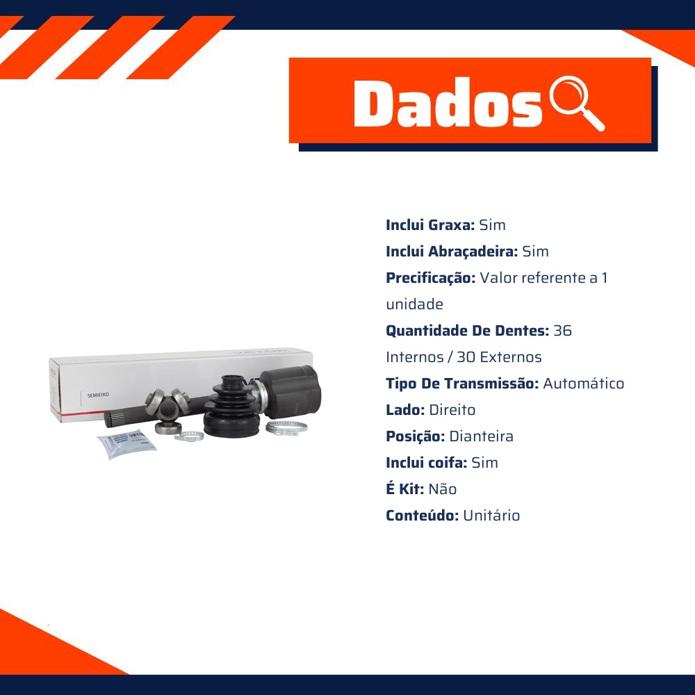 Tulipa Direita Câmbio Automático para Mitsubishi Outlander - Vetor - Vt5807