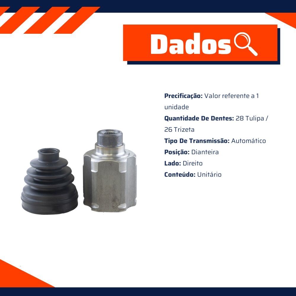 Tulipa Direita Câmbio Automático para Dodge Journey - Vetor - Vt5688