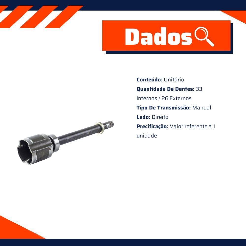 Tulipa Direita Câmbio Manual para Renault Oroch - Vetor - Vt5163