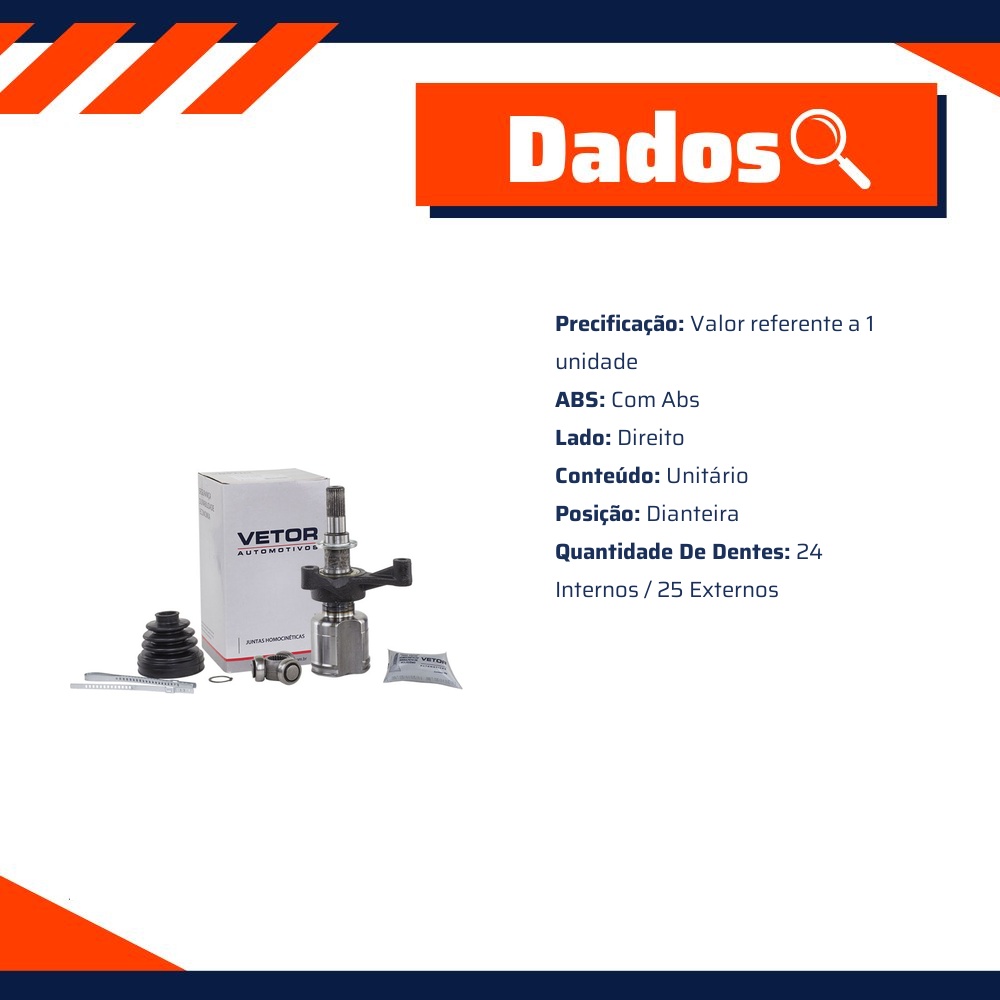 Tulipa Direita com ABS para JAC J6 - Vetor - Vt5339
