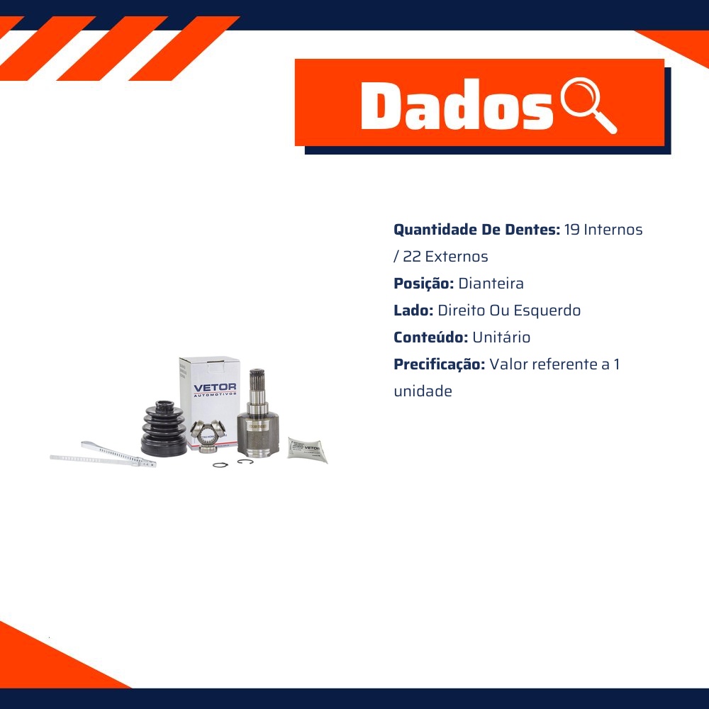 Tulipa Direita ou Esquerda para Chery QQ - Vetor - Vt5400