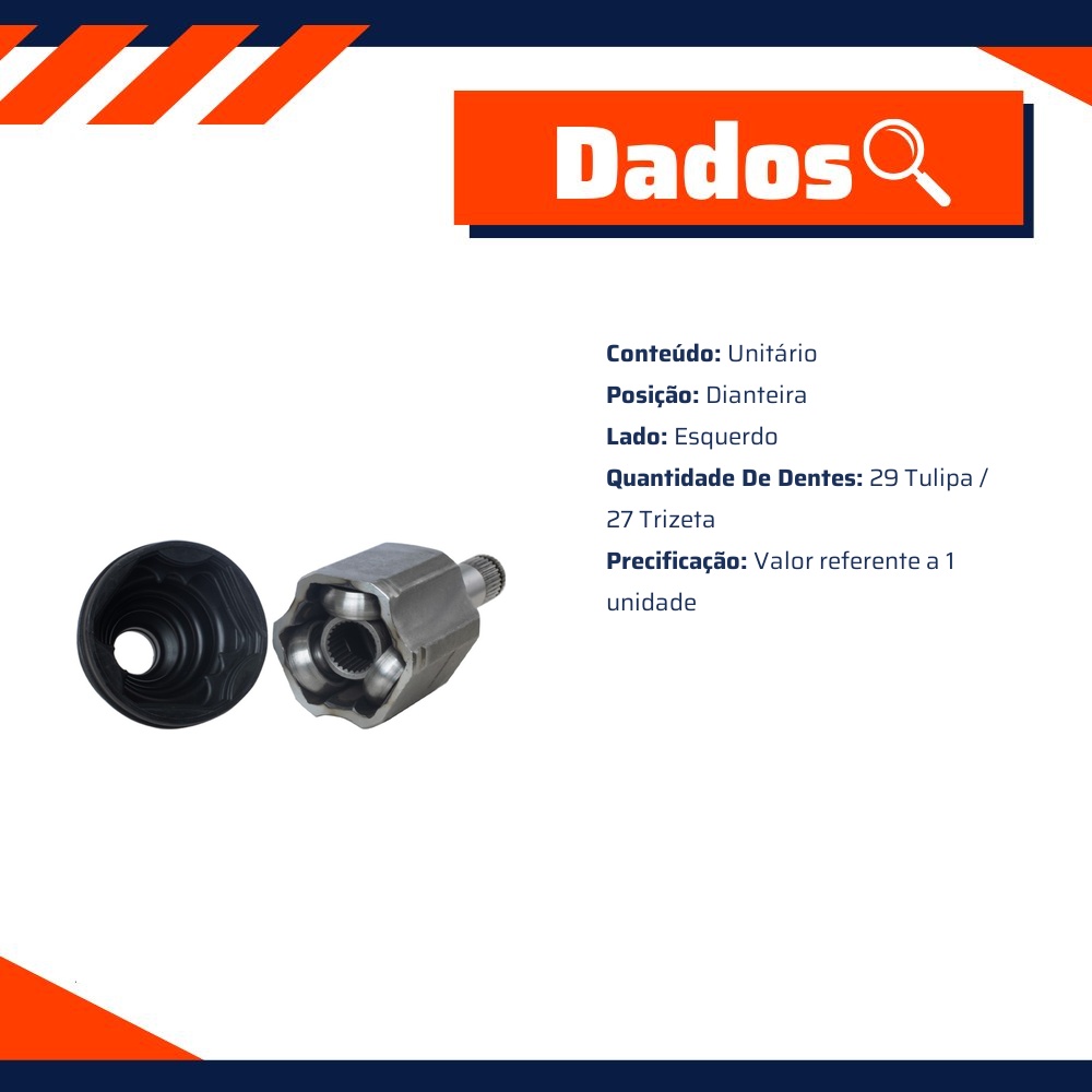 Tulipa Esquerda para Ford Ranger - Vetor - Vt5682