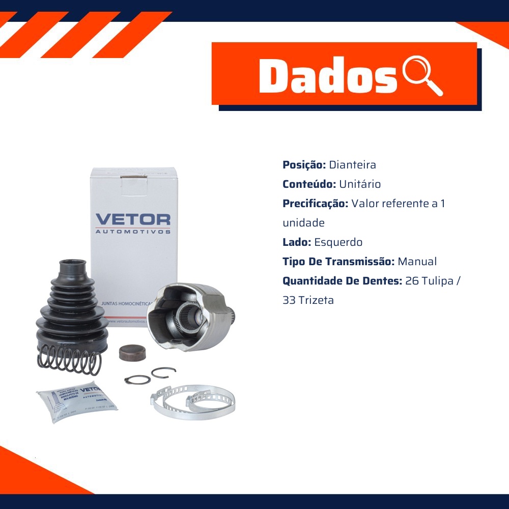 Tulipa Esquerda Câmbio Manual para Renault Fluence - Vetor - Vt5620