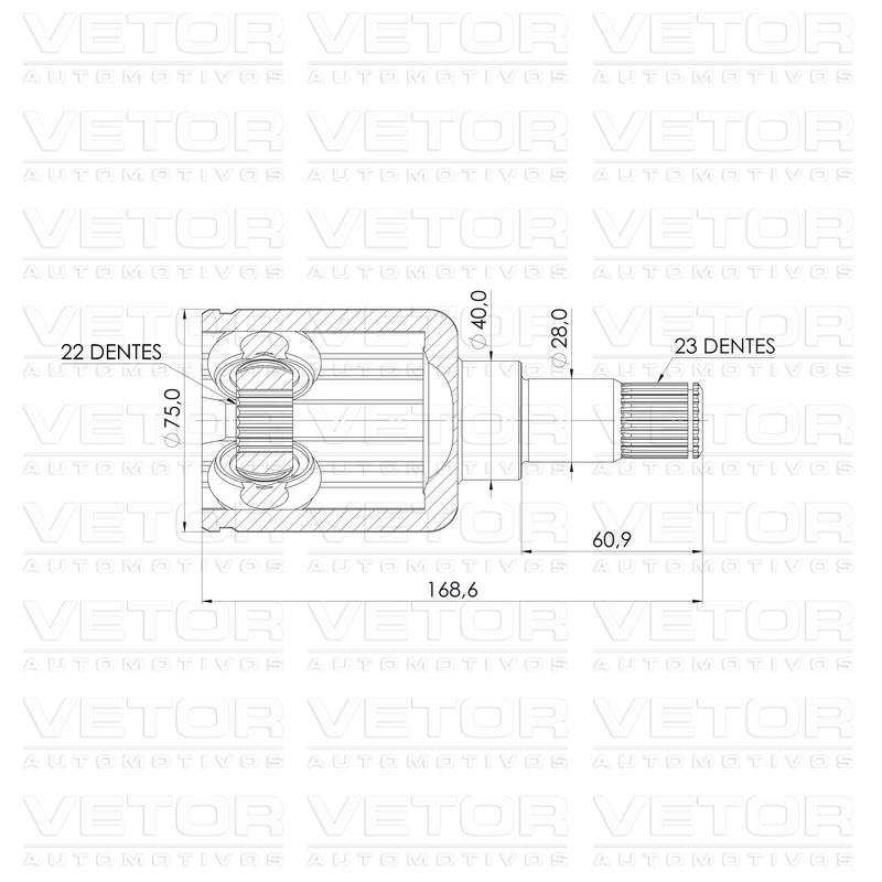 Tulipa Esquerda Câmbio Manual para Ford Ecosport - Vetor - Vt5519