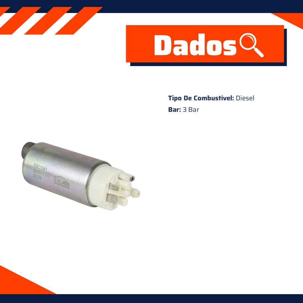 Bomba Eletrica de Combustível 3 Bar para Ford Ranger - E-Klass - Ebc1041