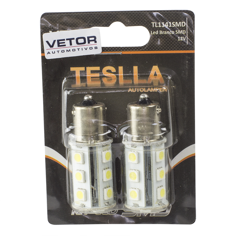Par Lâmpada Super LED Ultra Branca 12V - Teslla - Tl1141Smd