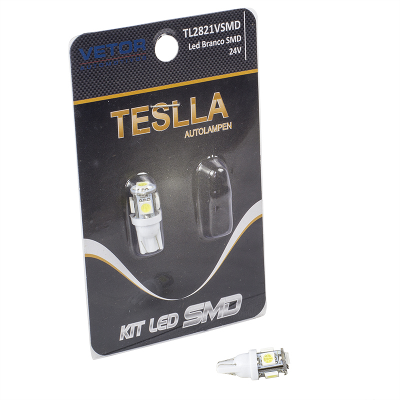Par Lâmpada Super LED Ultra Branca 24V - Teslla - Tl2821Vsmd