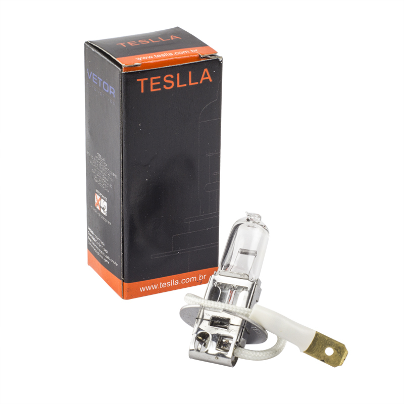 Lâmpada Halógena Amarela H3 12V 55W - Teslla - Th3