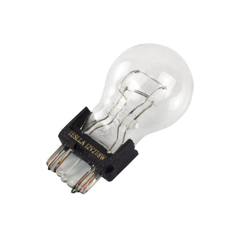 Lâmpada Amarela 12V 27/8W - Teslla - T3157