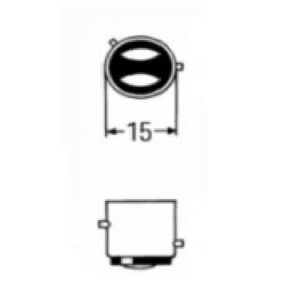 10 Lâmpadas Amarela 12V 21/4W - Teslla - T1034A