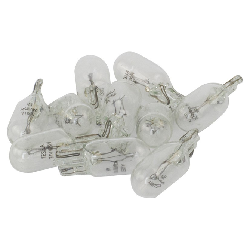 10 Lâmpadas Amarela 24V 5W - Teslla - T2825V