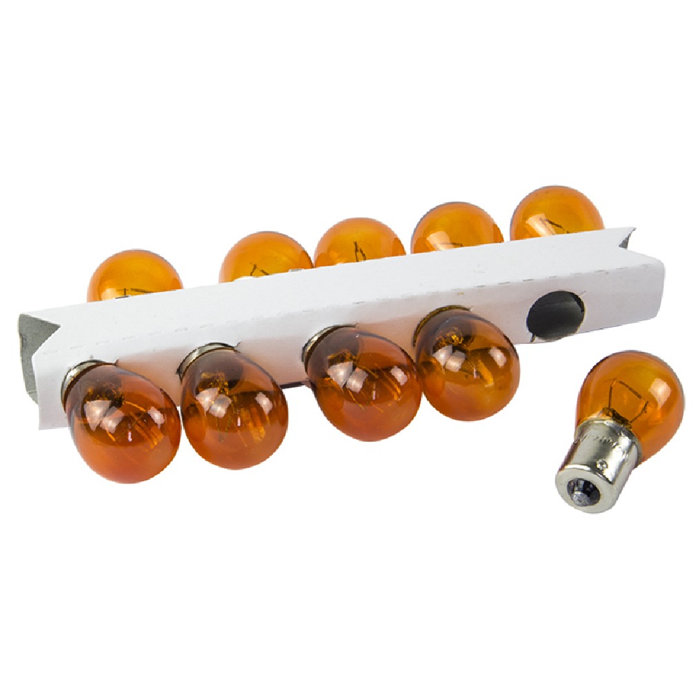10 Lâmpadas Âmbar 12V 21W - Teslla - T1141Aab