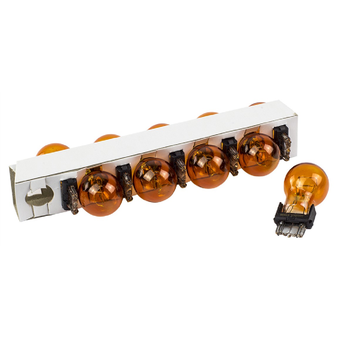 10 Lâmpadas Âmbar 12V 27/8W - Teslla - T3157Ab