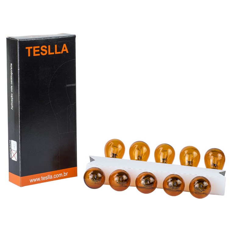 10 Lâmpadas Âmbar 24V 5W - Teslla - T1034Vab